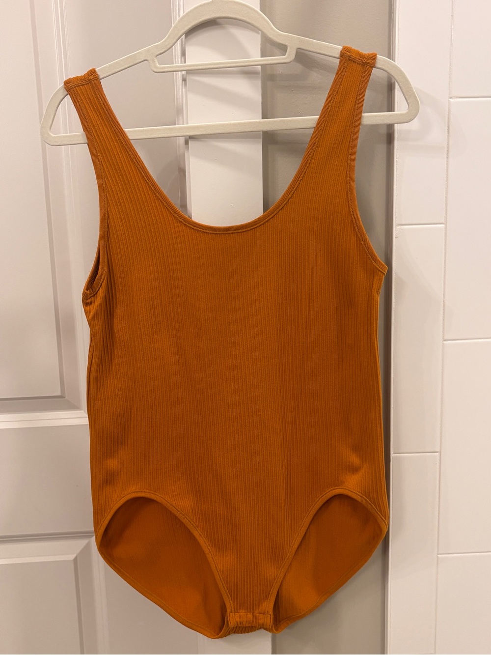 LOFT Ribbed Bodysuit in Rust